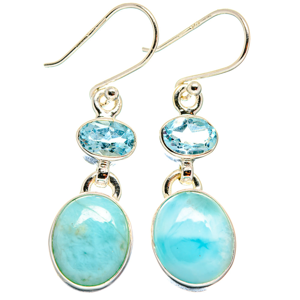 Larimar Earrings handcrafted by Ana Silver Co - EARR423766