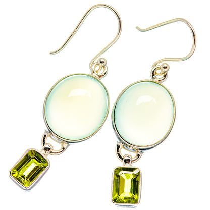 Aqua Chalcedony Earrings handcrafted by Ana Silver Co - EARR423775
