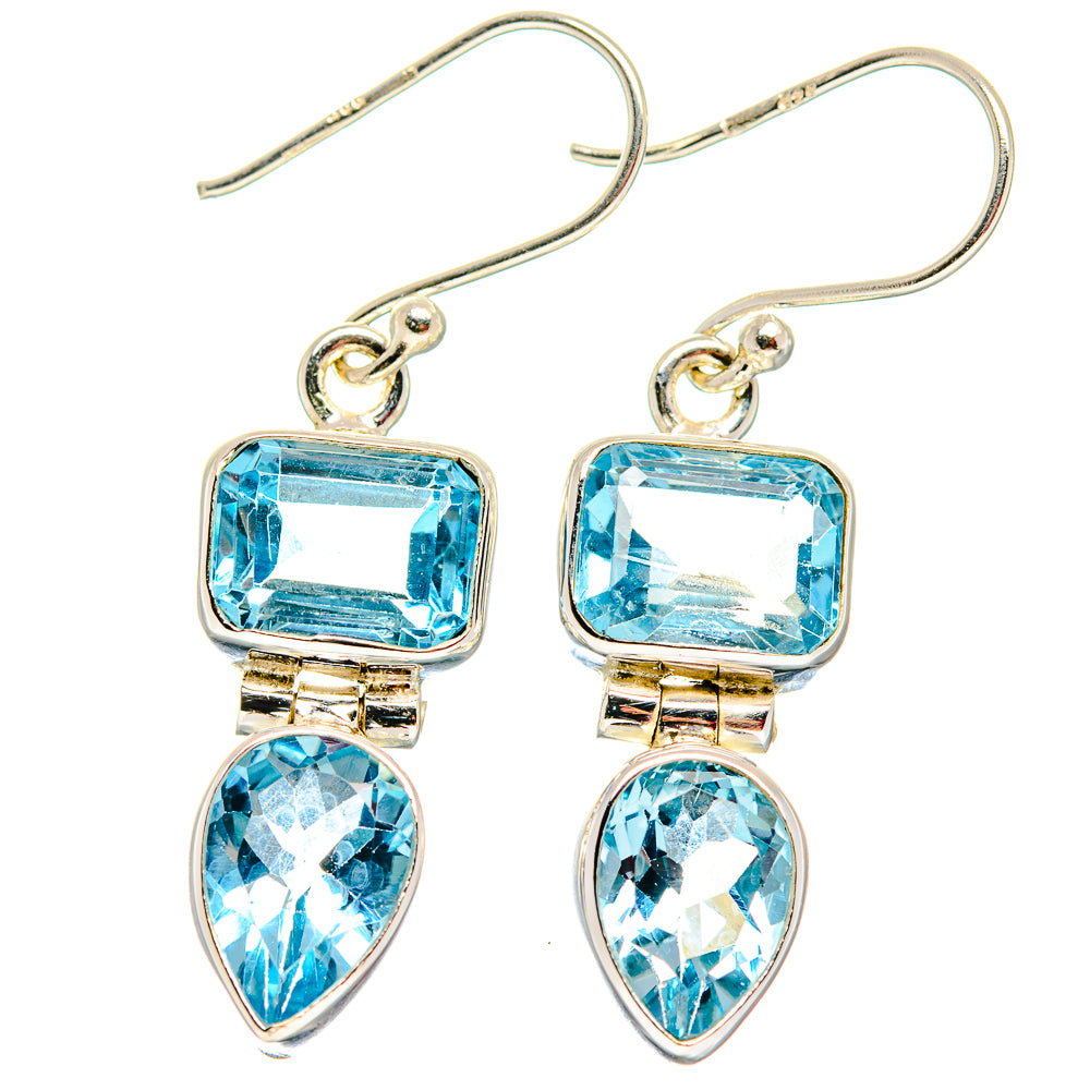 Blue Topaz Earrings handcrafted by Ana Silver Co - EARR423777