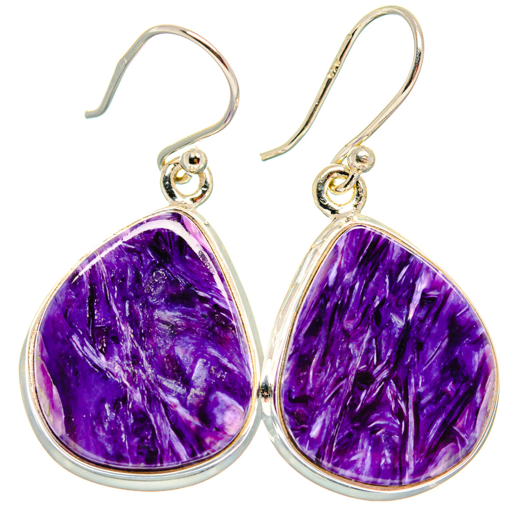 Charoite Earrings handcrafted by Ana Silver Co - EARR423782