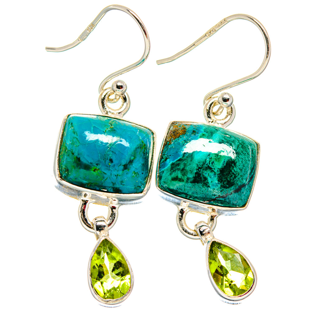Chrysocolla Earrings handcrafted by Ana Silver Co - EARR423786