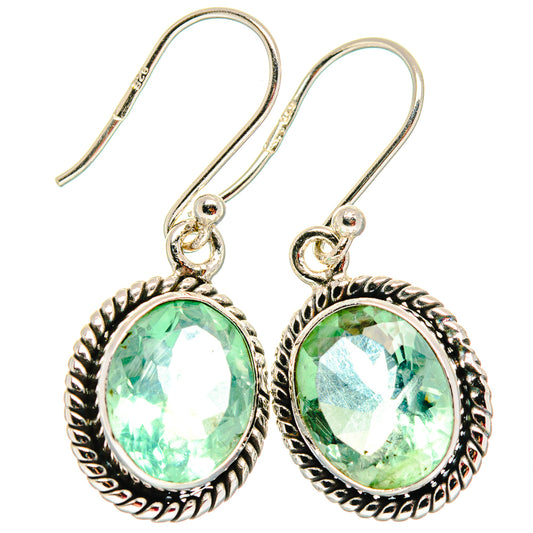 Green Fluorite Earrings handcrafted by Ana Silver Co - EARR423789
