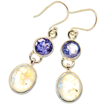 Rainbow Moonstone Earrings handcrafted by Ana Silver Co - EARR423790