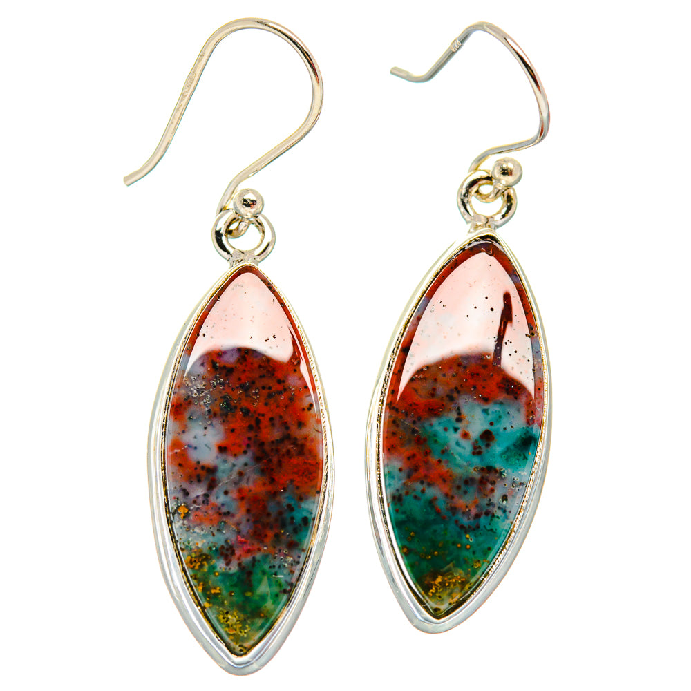 Bloodstone Earrings handcrafted by Ana Silver Co - EARR423793