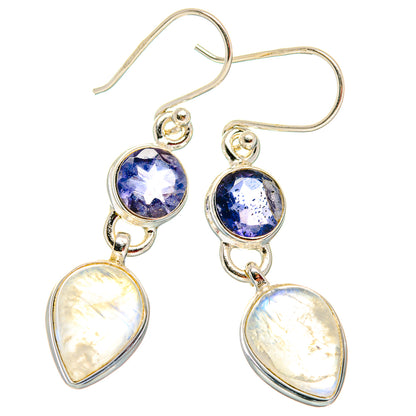Rainbow Moonstone Earrings handcrafted by Ana Silver Co - EARR423803