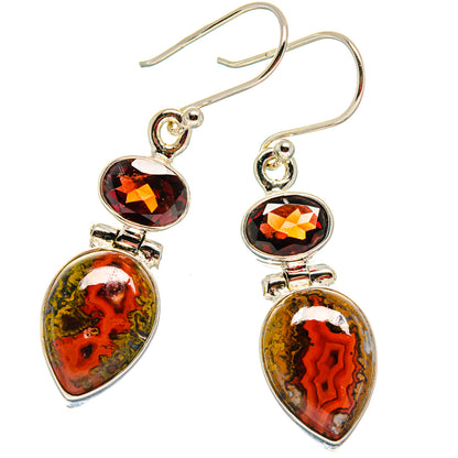 Moroccan Agate Earrings handcrafted by Ana Silver Co - EARR423815