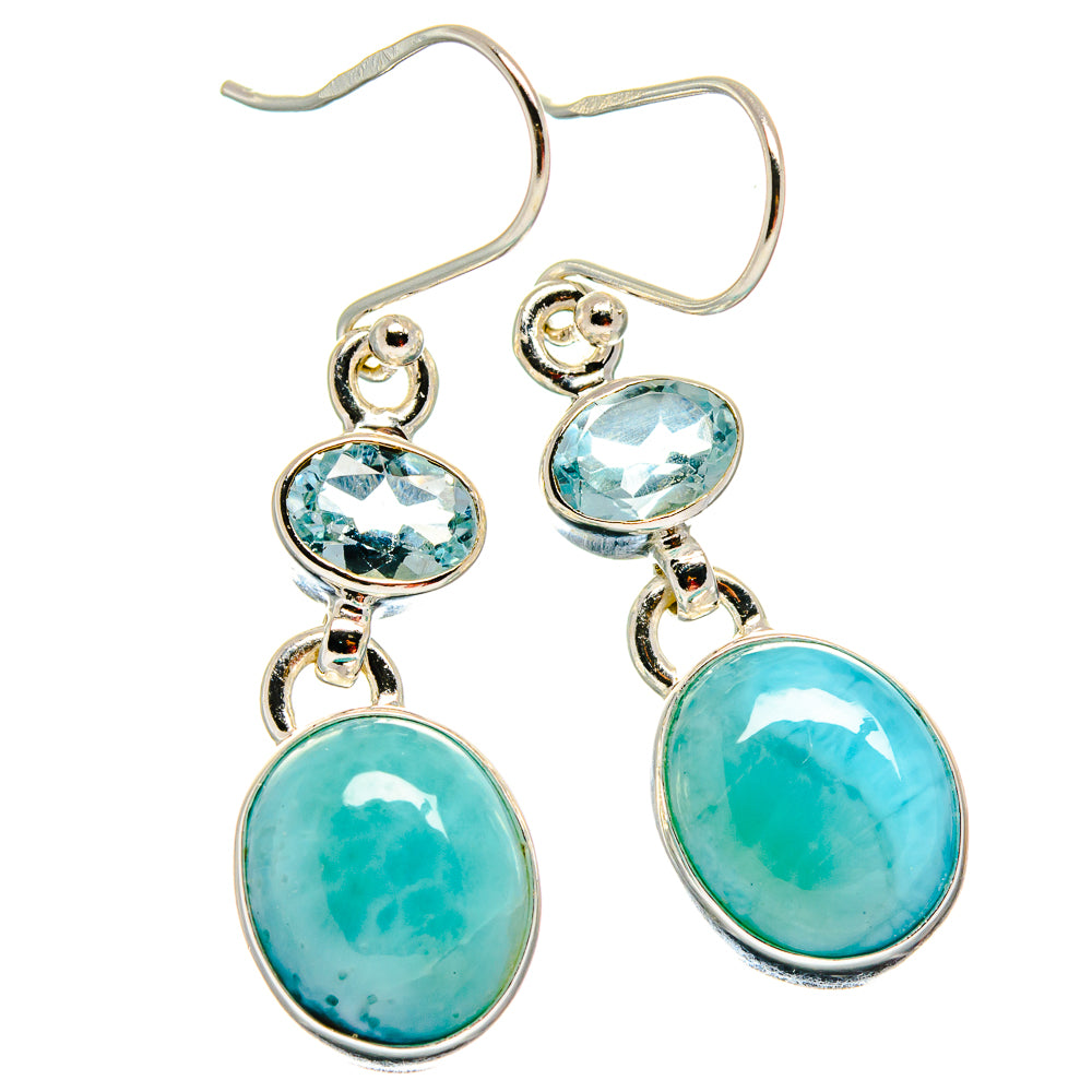 Larimar Earrings handcrafted by Ana Silver Co - EARR423816