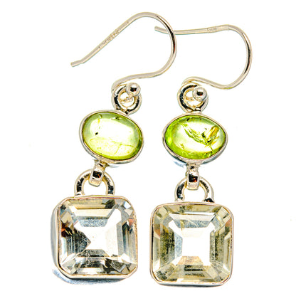 Green Amethyst Earrings handcrafted by Ana Silver Co - EARR423826