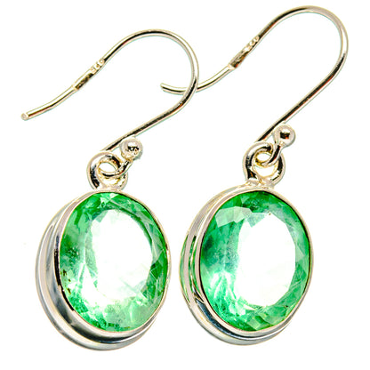 Green Fluorite Earrings handcrafted by Ana Silver Co - EARR423828