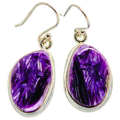 Charoite Earrings handcrafted by Ana Silver Co - EARR423829