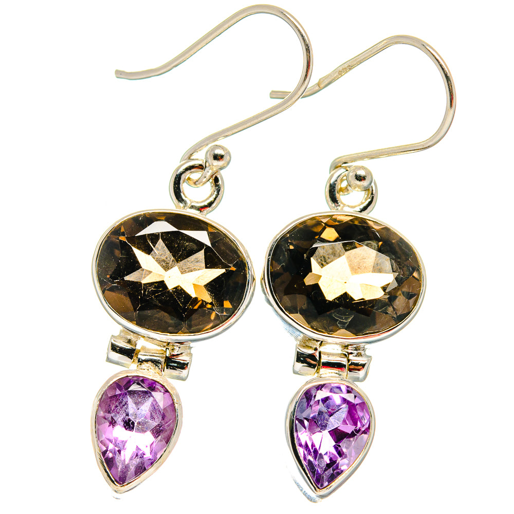 Smoky Quartz Earrings handcrafted by Ana Silver Co - EARR423836