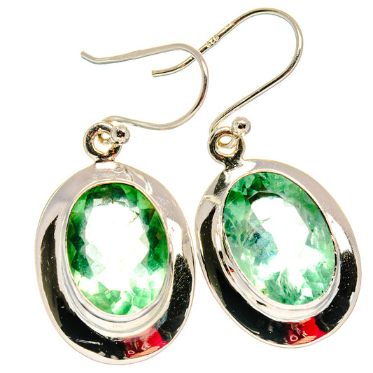 Green Fluorite Earrings handcrafted by Ana Silver Co - EARR423838