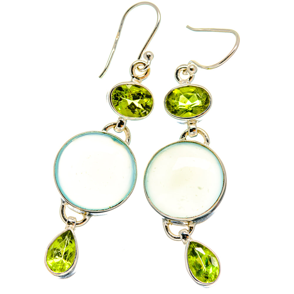 Aqua Chalcedony Earrings handcrafted by Ana Silver Co - EARR423867