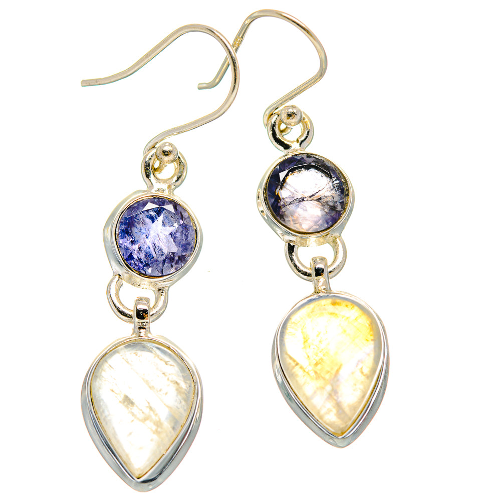 Rainbow Moonstone Earrings handcrafted by Ana Silver Co - EARR423868