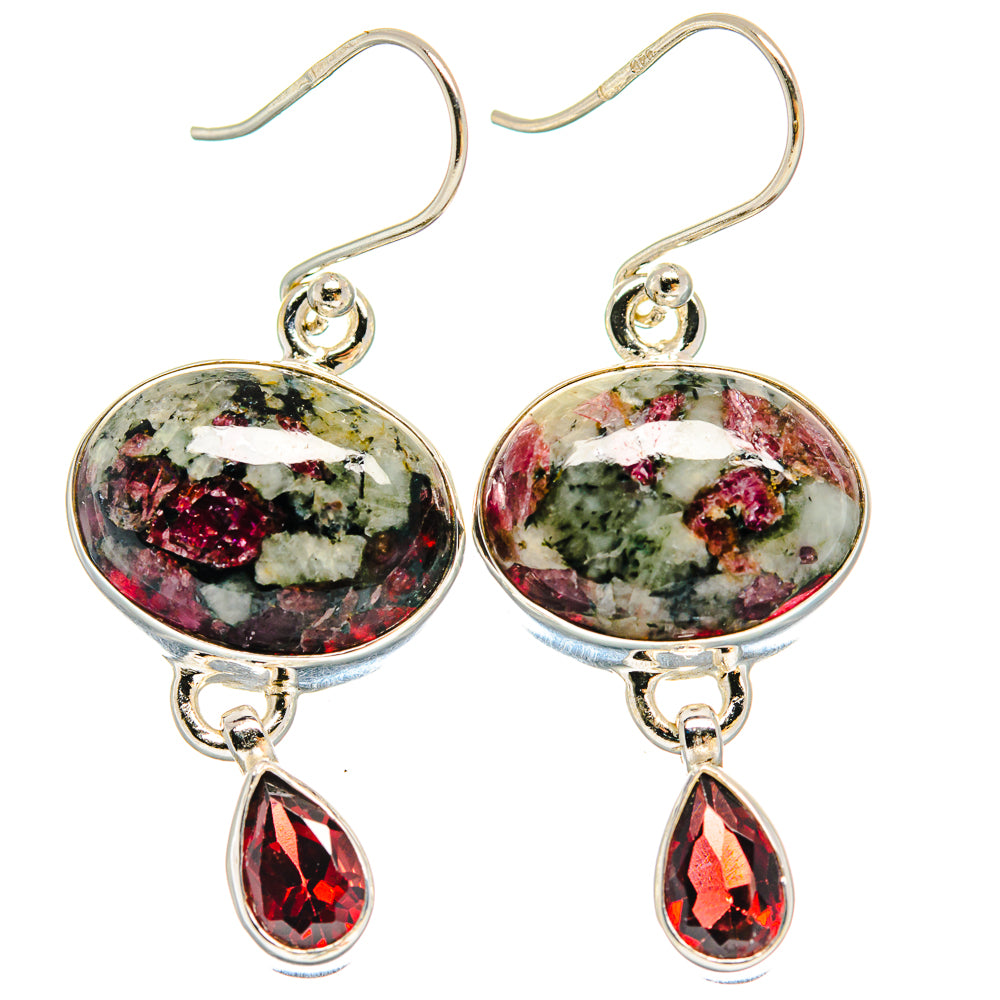 Russian Eudialyte Earrings handcrafted by Ana Silver Co - EARR423878