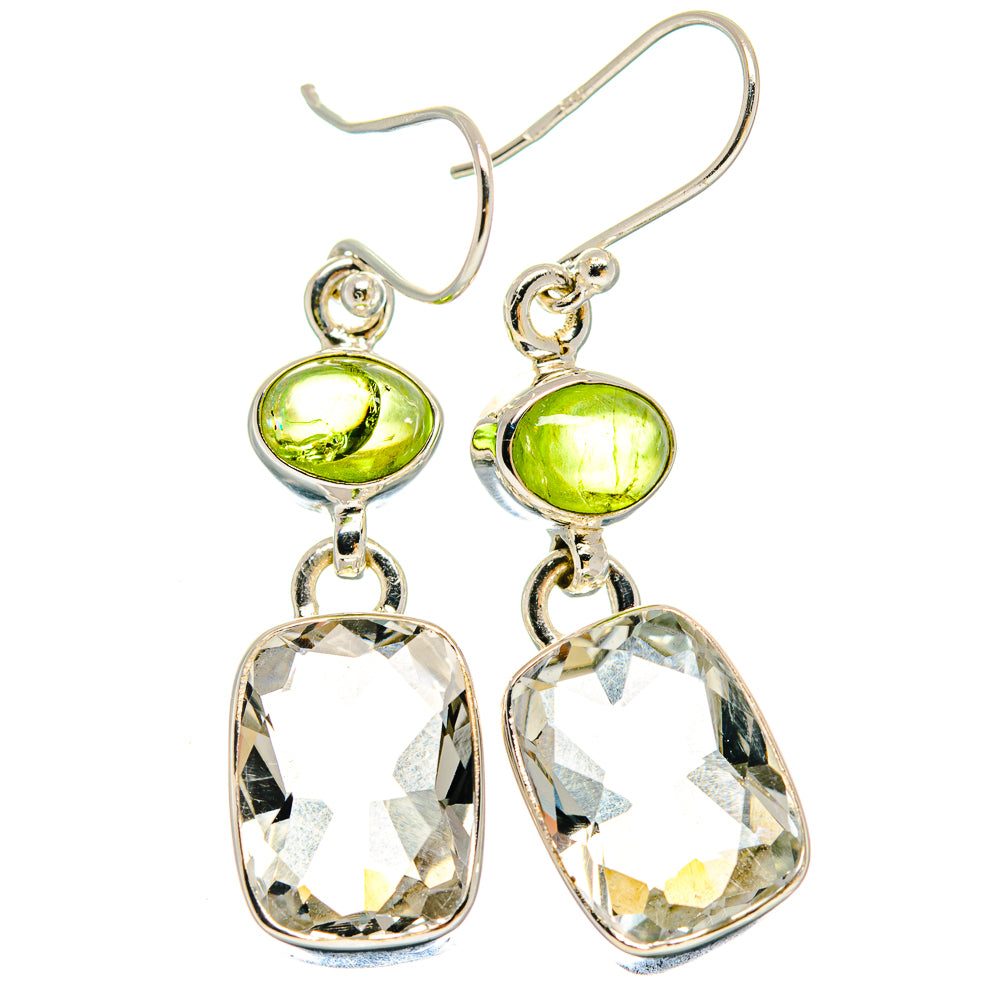 Green Amethyst Earrings handcrafted by Ana Silver Co - EARR423880