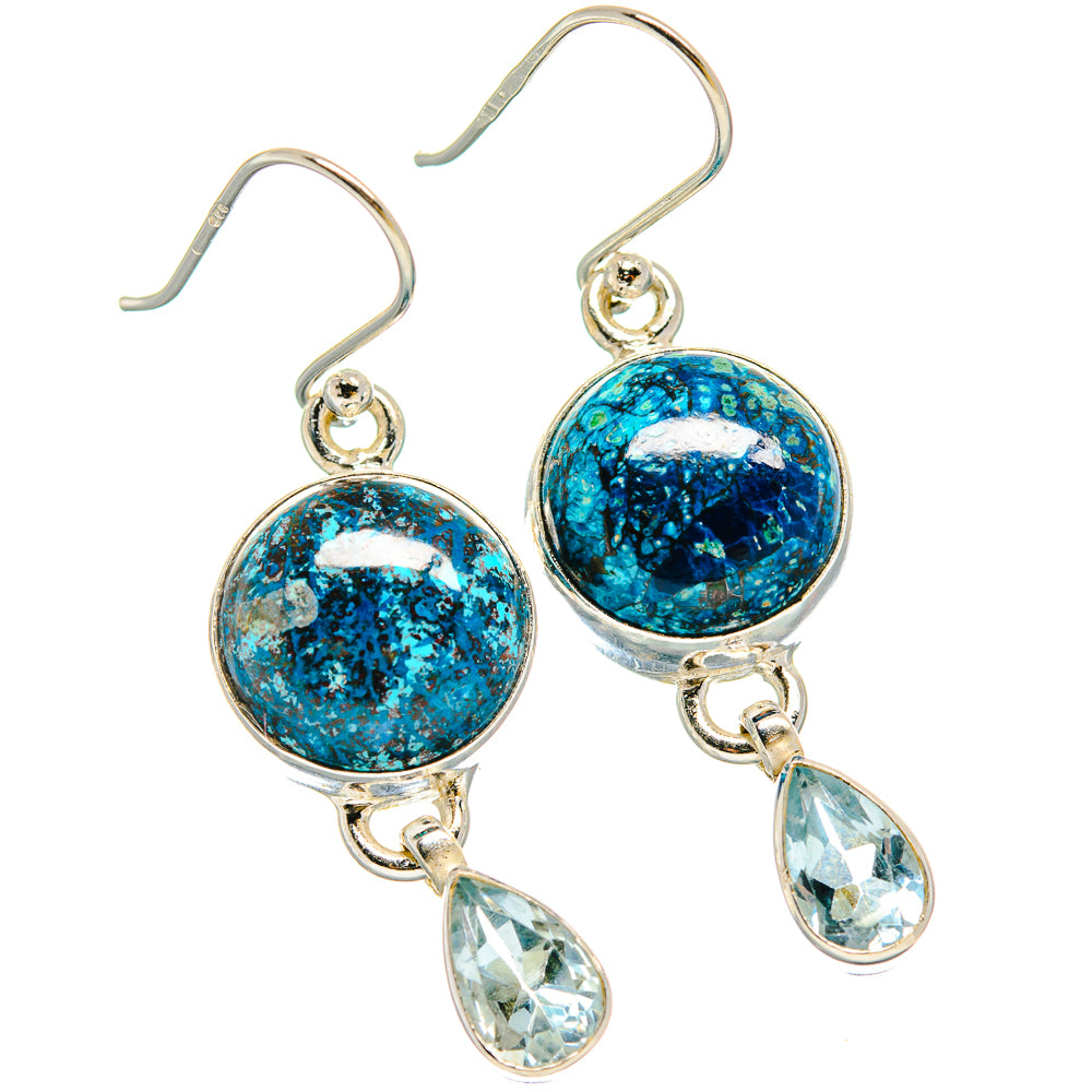 Shattuckite Earrings handcrafted by Ana Silver Co - EARR423882
