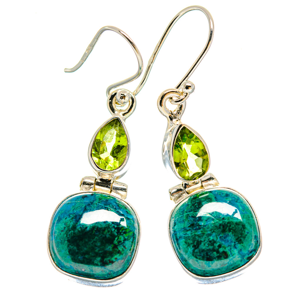 Chrysocolla Earrings handcrafted by Ana Silver Co - EARR423888