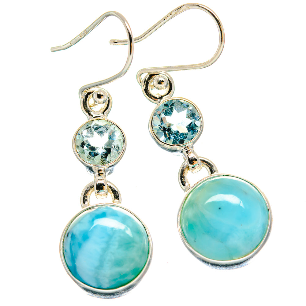Larimar Earrings handcrafted by Ana Silver Co - EARR423896