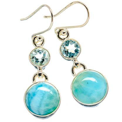 Larimar Earrings handcrafted by Ana Silver Co - EARR423896