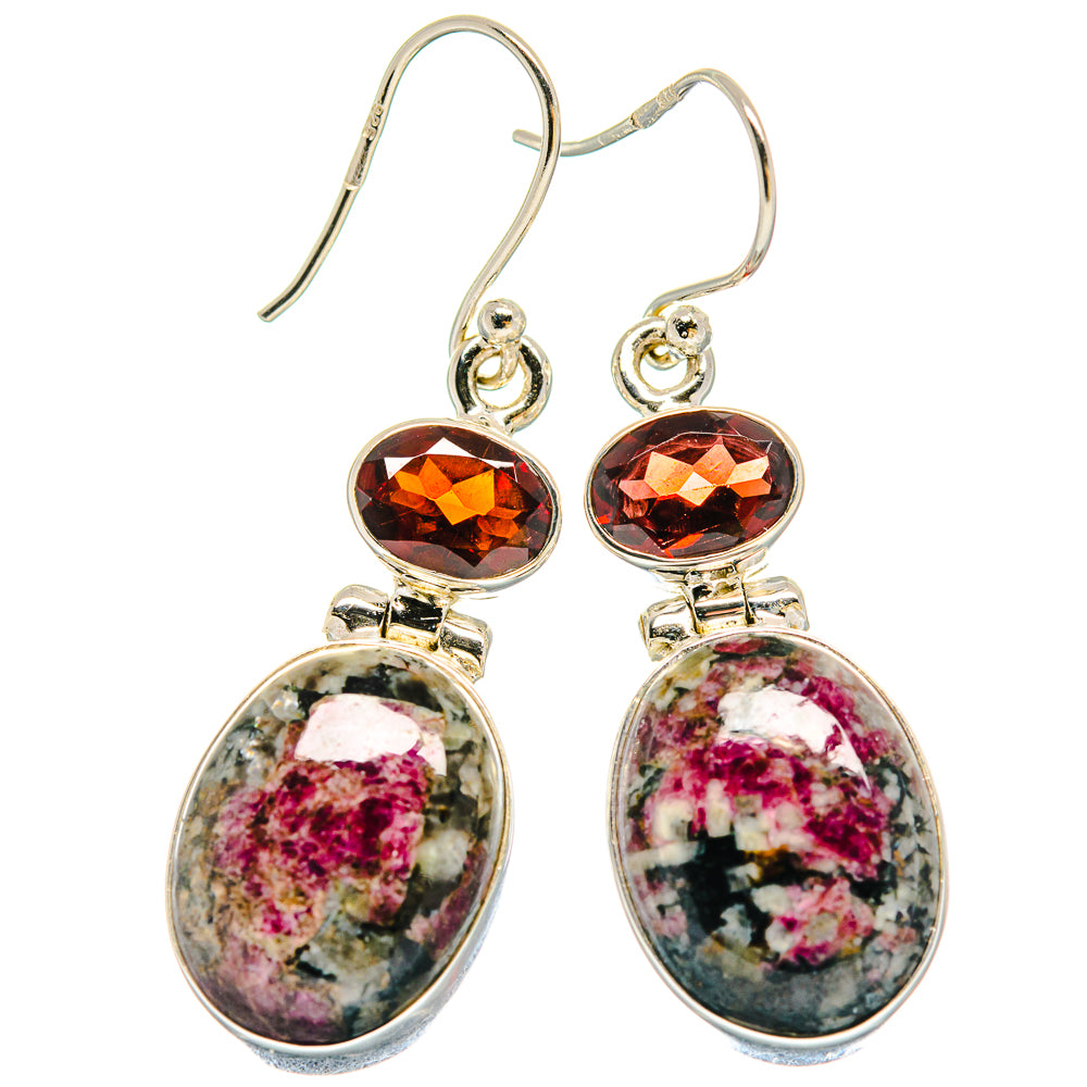 Russian Eudialyte Earrings handcrafted by Ana Silver Co - EARR423900