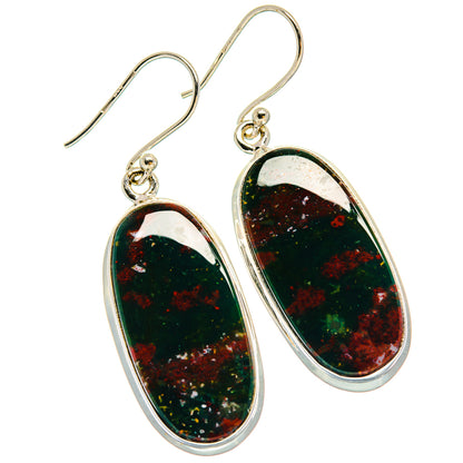Bloodstone Earrings handcrafted by Ana Silver Co - EARR423905