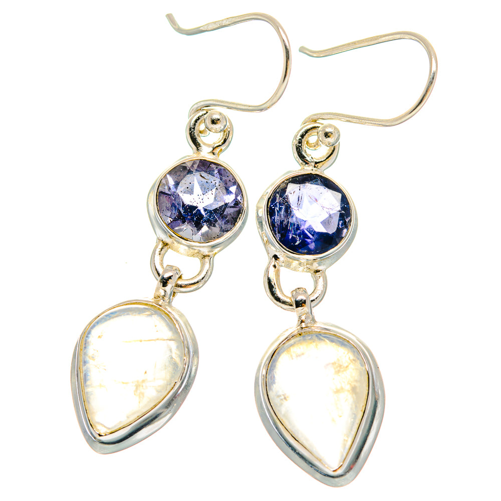 Rainbow Moonstone Earrings handcrafted by Ana Silver Co - EARR423910