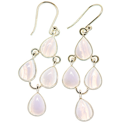 Blue Lace Agate Earrings handcrafted by Ana Silver Co - EARR423912