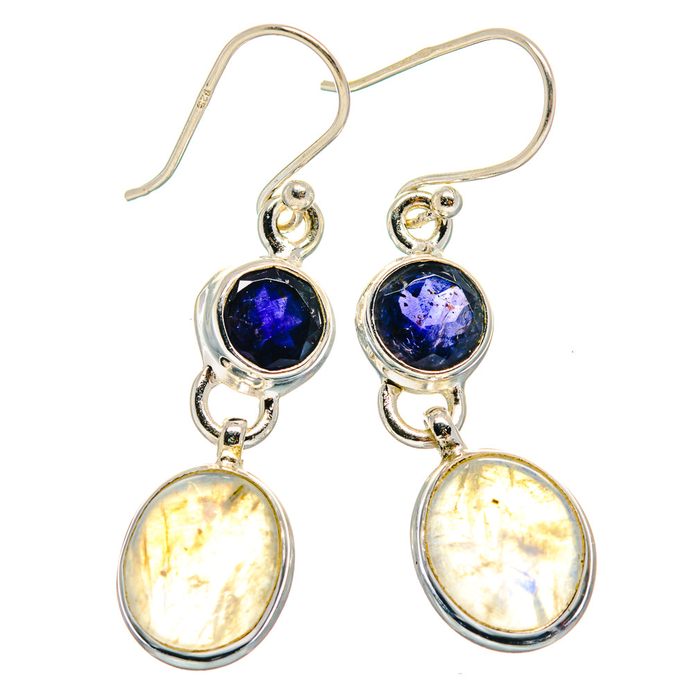 Rainbow Moonstone Earrings handcrafted by Ana Silver Co - EARR423920