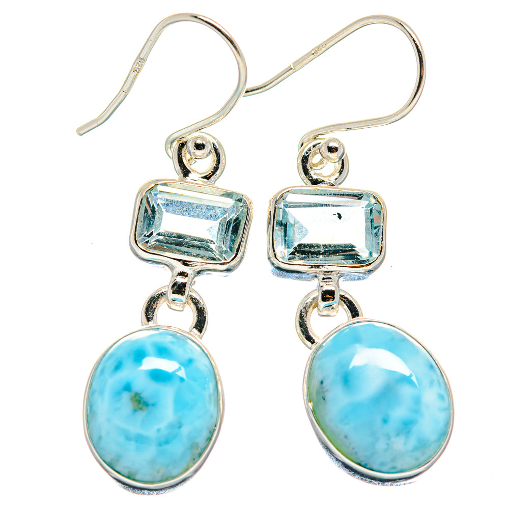 Larimar Earrings handcrafted by Ana Silver Co - EARR423921