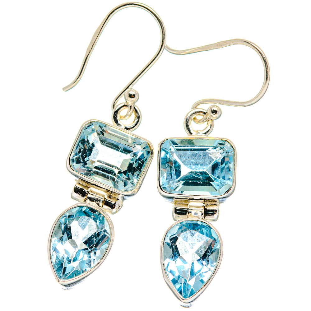 Blue Topaz Earrings handcrafted by Ana Silver Co - EARR423922