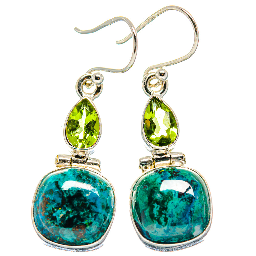 Tibetan Turquoise Earrings handcrafted by Ana Silver Co - EARR423923