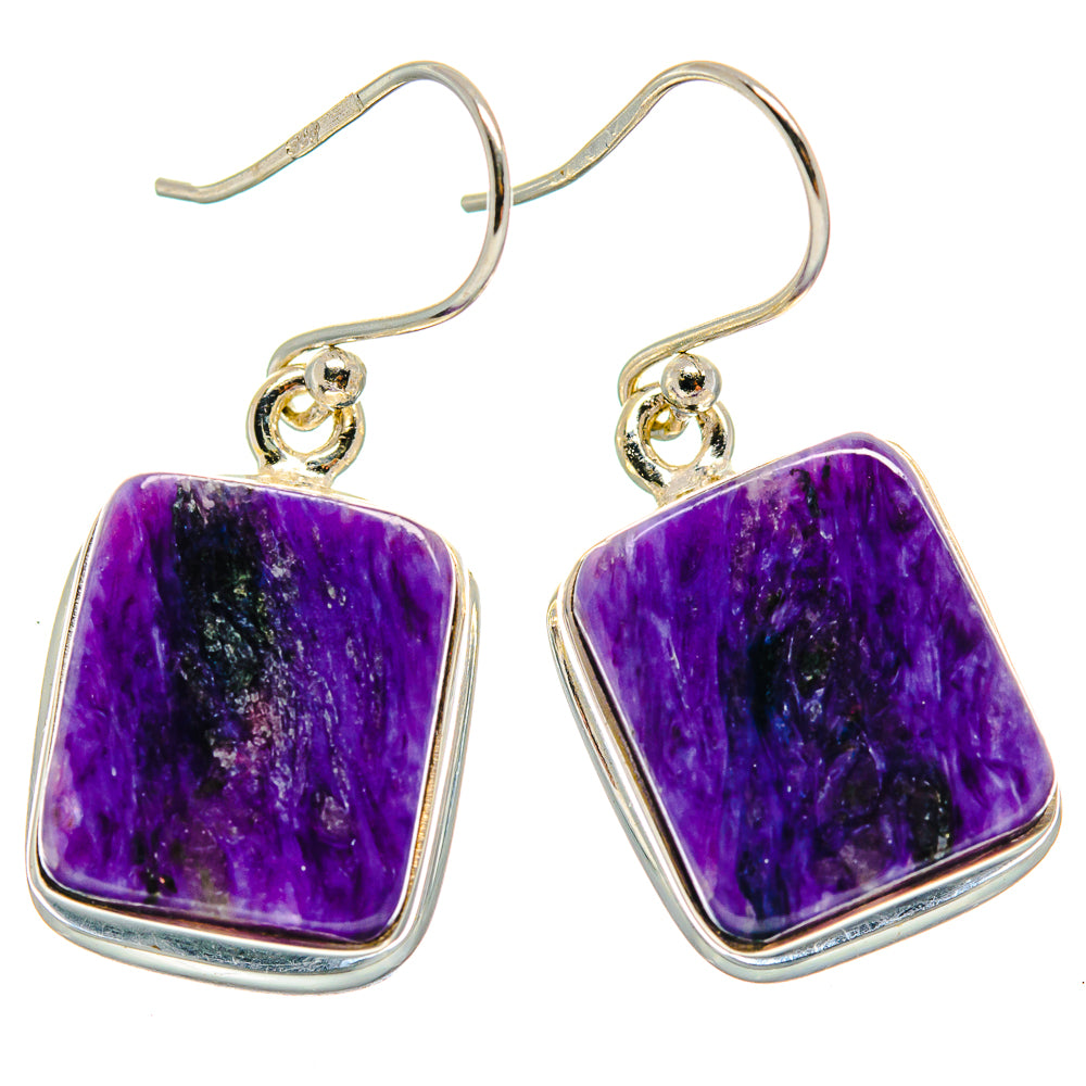 Charoite Earrings handcrafted by Ana Silver Co - EARR423925