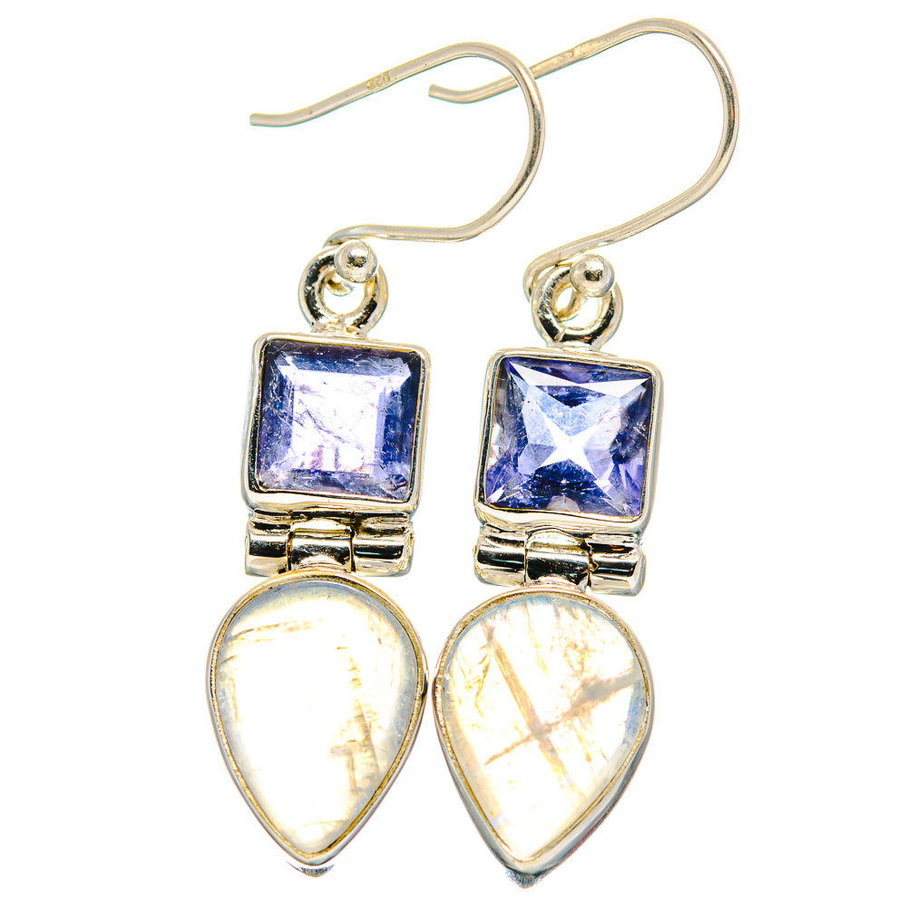 Rainbow Moonstone Earrings handcrafted by Ana Silver Co - EARR423930