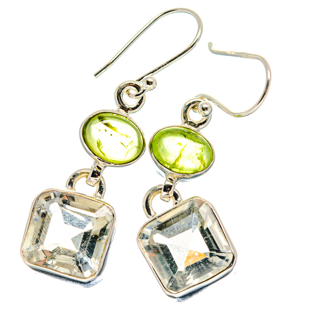 Green Amethyst Earrings handcrafted by Ana Silver Co - EARR423933