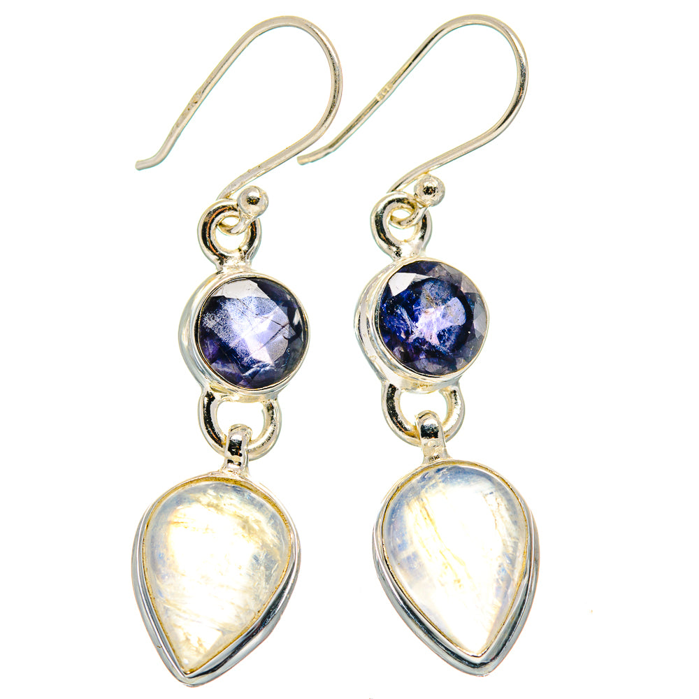 Rainbow Moonstone Earrings handcrafted by Ana Silver Co - EARR423935