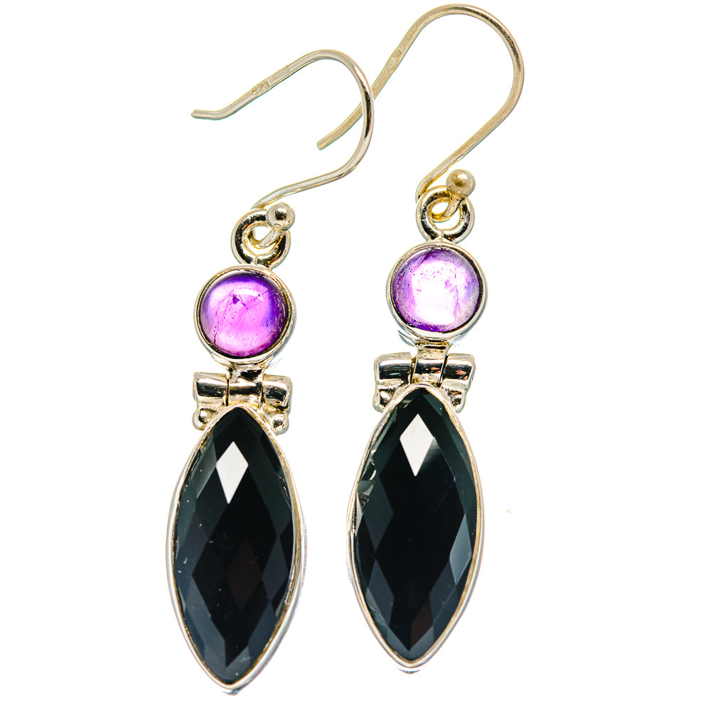 Black Onyx Earrings handcrafted by Ana Silver Co - EARR423936