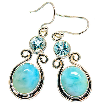 Larimar Earrings handcrafted by Ana Silver Co - EARR423949