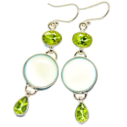 Aqua Chalcedony Earrings handcrafted by Ana Silver Co - EARR423963