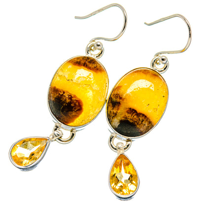 Septarian Nodule Earrings handcrafted by Ana Silver Co - EARR423969