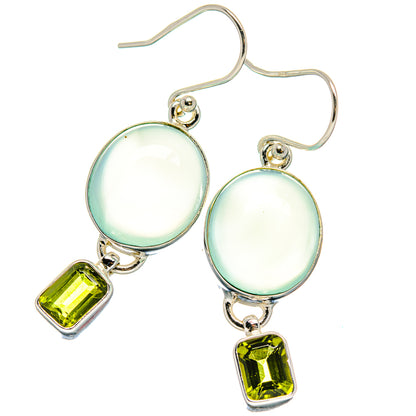 Aqua Chalcedony Earrings handcrafted by Ana Silver Co - EARR423972 - Photo 2
