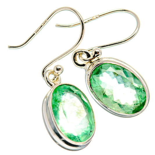 Green Fluorite Earrings handcrafted by Ana Silver Co - EARR423975