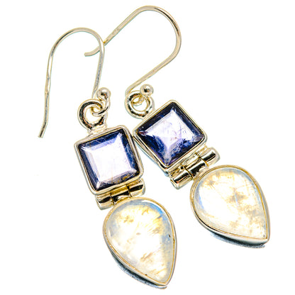 Rainbow Moonstone Earrings handcrafted by Ana Silver Co - EARR423976