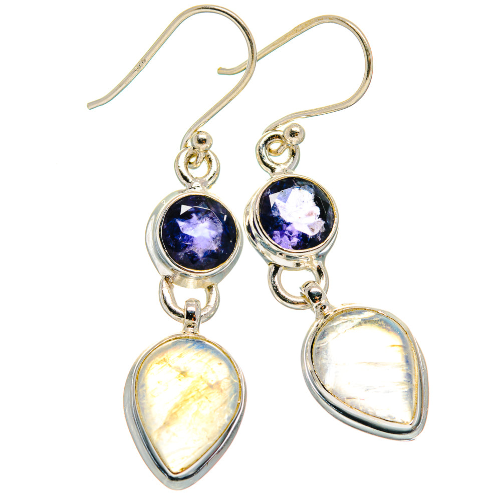 Rainbow Moonstone Earrings handcrafted by Ana Silver Co - EARR423980