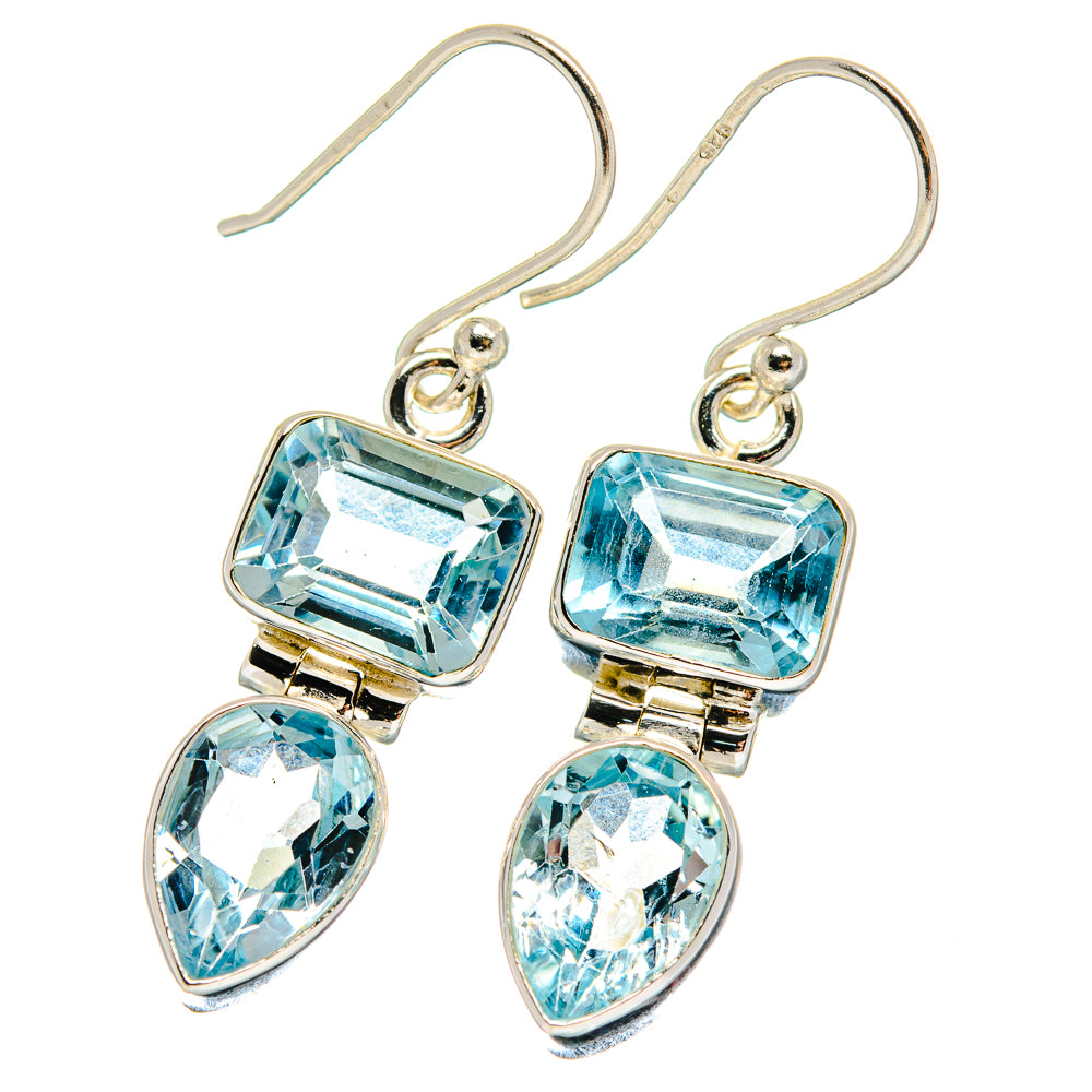 Blue Topaz Earrings handcrafted by Ana Silver Co - EARR423982