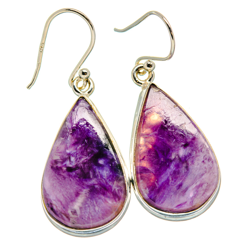 Charoite Earrings handcrafted by Ana Silver Co - EARR423994