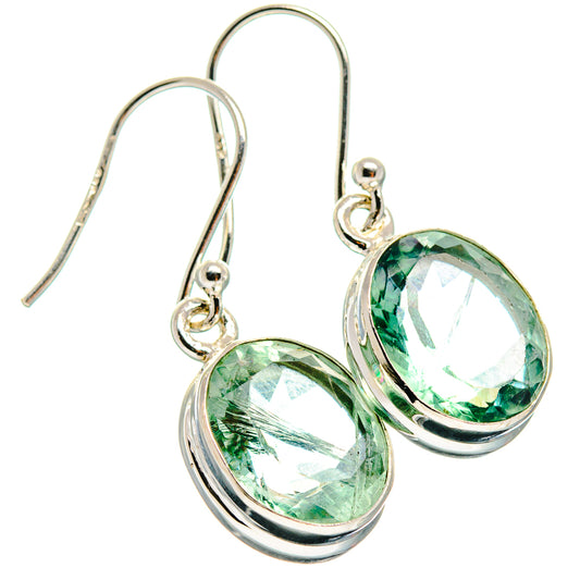 Green Fluorite Earrings handcrafted by Ana Silver Co - EARR423999