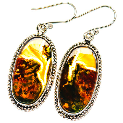 Ocean Jasper Earrings handcrafted by Ana Silver Co - EARR424004
