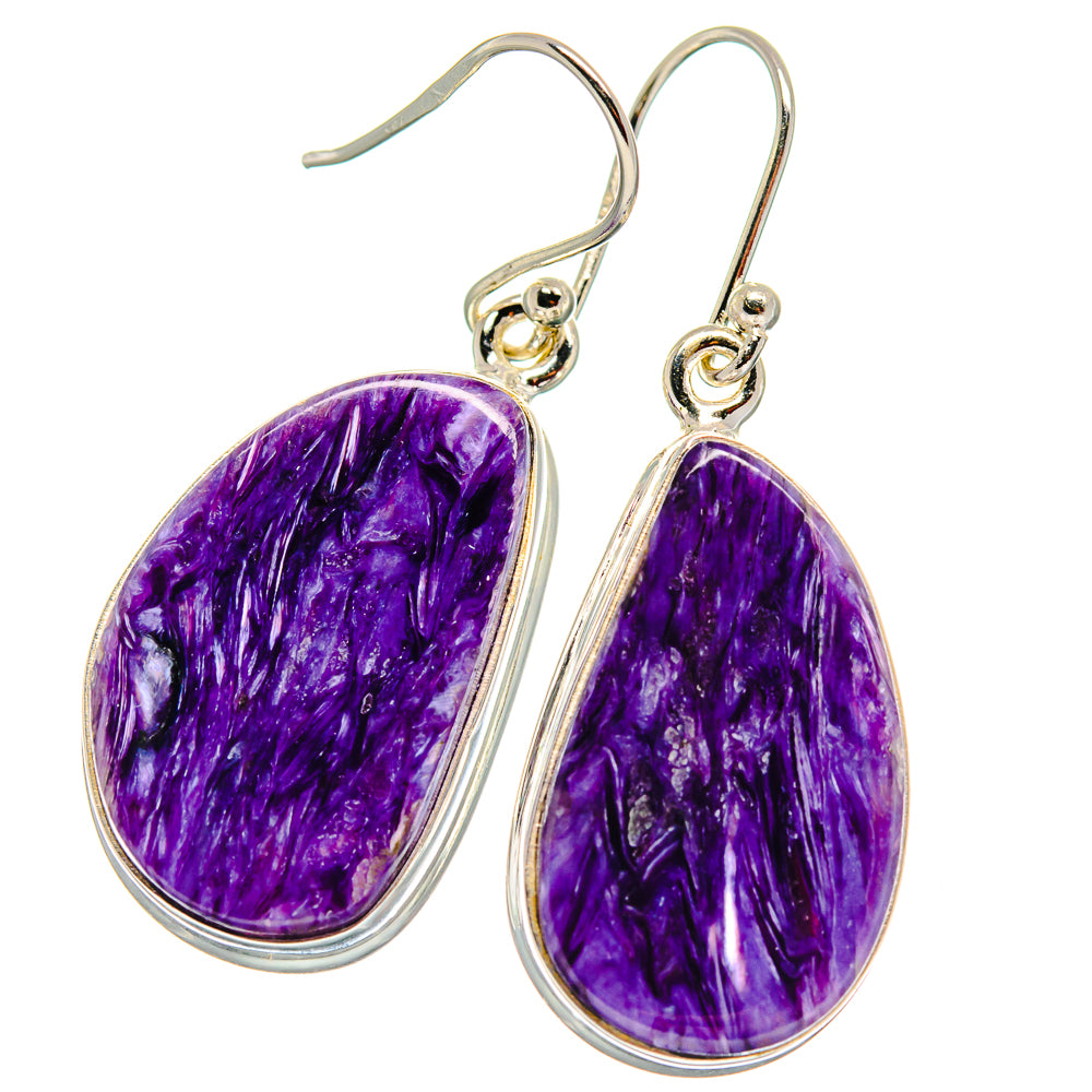 Charoite Earrings handcrafted by Ana Silver Co - EARR424018