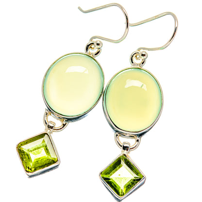Aqua Chalcedony Earrings handcrafted by Ana Silver Co - EARR424024